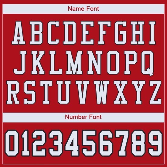 Authentic Jersey White-Black Red Football Custom Mesh