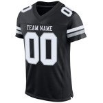 White-Silver Authentic Custom Black Mesh Jersey Football White-Silver Authentic Custom Black Mesh Jersey Football