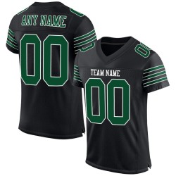 Authentic Gotham Green-White Mesh Black Football Custom Jersey