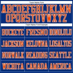 Custom Orange-White Mesh Jersey Royal Football Authentic