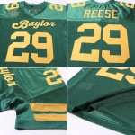Gold Custom Football Jersey Green Authentic Mesh