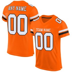 Mesh Jersey White-Black Orange Football Authentic Custom