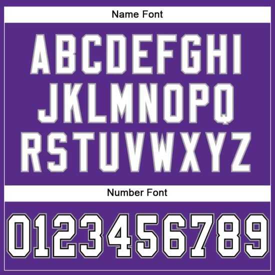 White-Gray Football Mesh Authentic Purple Custom Jersey