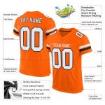 Mesh Jersey White-Black Orange Football Authentic Custom