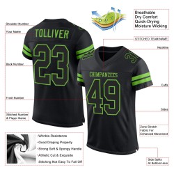 Football Green Black-Neon Mesh Custom Jersey Authentic Black Football Green Black-Neon Mesh Custom Jersey Authentic Black