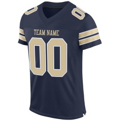 Custom Jersey Football Gold-White Mesh Navy Vegas Authentic Custom Jersey Football Gold-White Mesh Navy Vegas Authentic