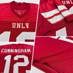 Red White Custom Jersey Authentic Mesh Football