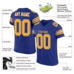 Authentic Gold-White Jersey Custom Royal Mesh Football