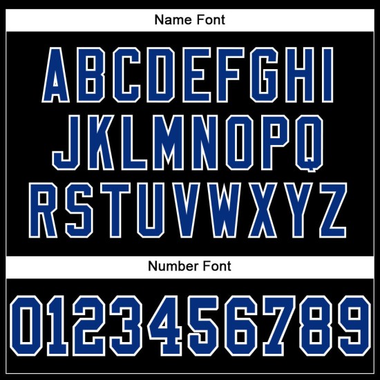 Custom Mesh Football Black Royal-White Jersey Authentic