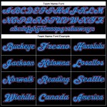 Throwback Blue Custom Black Mesh Pink-Powder Jersey Authentic Football