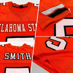 Mesh Jersey White-Black Orange Football Authentic Custom