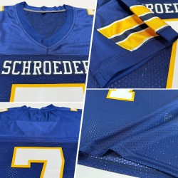 Mesh Authentic Jersey Football White-Gold Custom Navy Mesh Authentic Jersey Football White-Gold Custom Navy