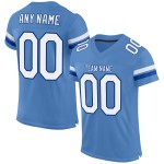 Football Blue Custom Mesh Light Jersey Authentic White-Royal