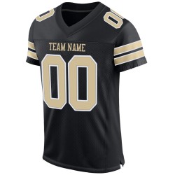 Football Jersey Vegas Authentic Black Gold-White Custom Mesh Football Jersey Vegas Authentic Black Gold-White Custom Mesh
