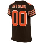Jersey Custom Mesh Authentic Orange-White Football Brown