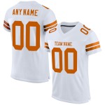 Orange Authentic Texas Custom White Jersey Mesh Football
