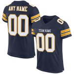 Mesh Authentic Jersey Football White-Gold Custom Navy