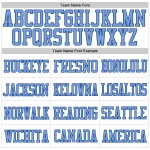 Light White Mesh Blue-Royal Authentic Football Jersey Custom