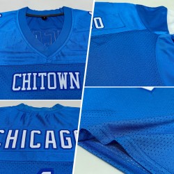 Football Blue Custom Mesh Light Jersey Authentic White-Royal Football Blue Custom Mesh Light Jersey Authentic White-Royal