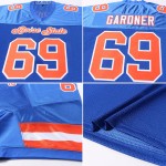 Custom Orange-White Mesh Jersey Royal Football Authentic