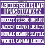 White-Gray Football Mesh Authentic Purple Custom Jersey