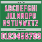 Green Grass Mesh Football Custom Pink-White Jersey Authentic