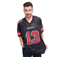 Black Football Jersey Red-White Custom Mesh Authentic Black Football Jersey Red-White Custom Mesh Authentic