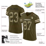 Football Mesh Authentic Jersey To Camo-Black Service Olive Custom Salute