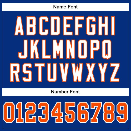 Custom Orange-White Mesh Jersey Royal Football Authentic