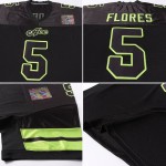 Football Green Black-Neon Mesh Custom Jersey Authentic Black