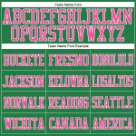 Green Grass Mesh Football Custom Pink-White Jersey Authentic