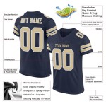 Custom Jersey Football Gold-White Mesh Navy Vegas Authentic