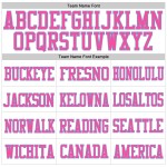 Light White Football Blue-Pink Custom Authentic Jersey Mesh