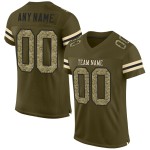 Football Mesh Authentic Jersey To Camo-Black Service Olive Custom Salute