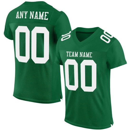 White Authentic Green Kelly Mesh Jersey Football Custom White Authentic Green Kelly Mesh Jersey Football Custom