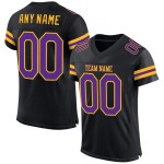 Mesh Football Jersey Custom Authentic Purple-Gold Black