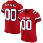 Authentic Jersey White-Black Red Football Custom Mesh