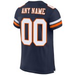 Jersey White-Orange Football Mesh Authentic Navy Custom