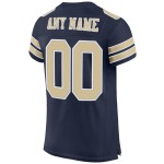 Custom Jersey Football Gold-White Mesh Navy Vegas Authentic