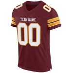 Mesh Football Jersey Authentic Custom White-Gold Burgundy