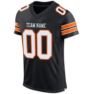 Authentic Custom Jersey White-Orange Football Black Mesh Authentic Custom Jersey White-Orange Football Black Mesh