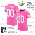 Football Jersey Authentic Pink White Custom Mesh